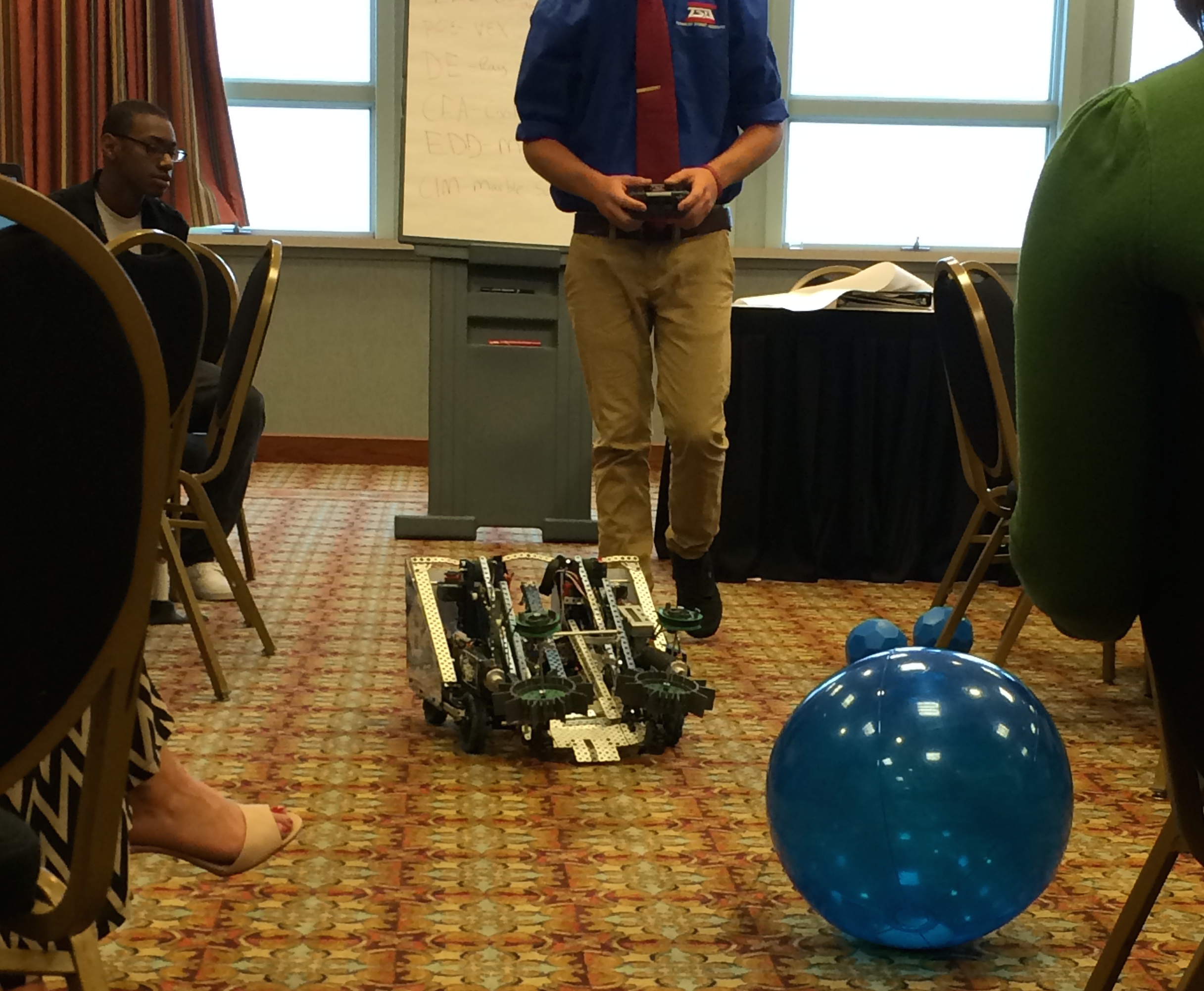Hardin County PLTW students with robot at KASC Conference 2014