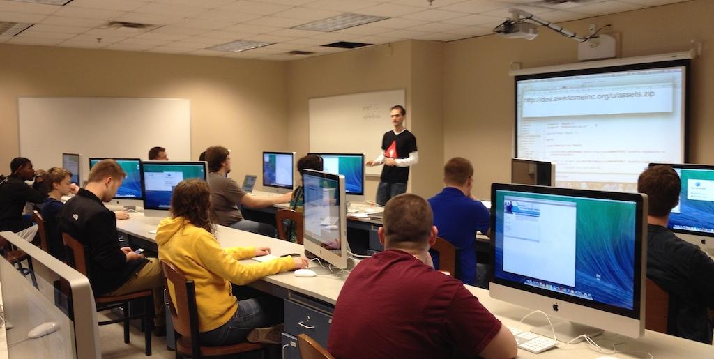 Classroom for iOS course at UPike