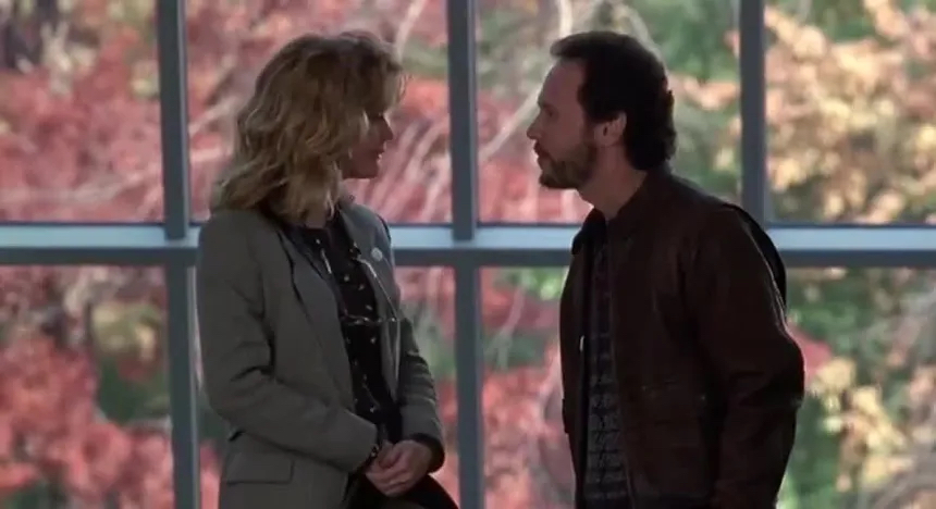 Harry asks Sally to repeat the phrase, "Waiter, there is too much pepper on my paprikash."